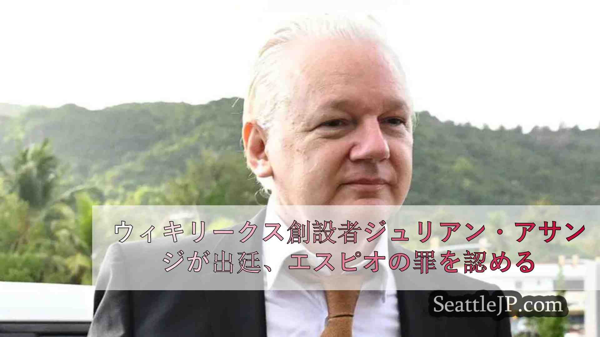 ウィキリークス創設者ジュリアン・アサンジが出廷、スパイ容疑を認める