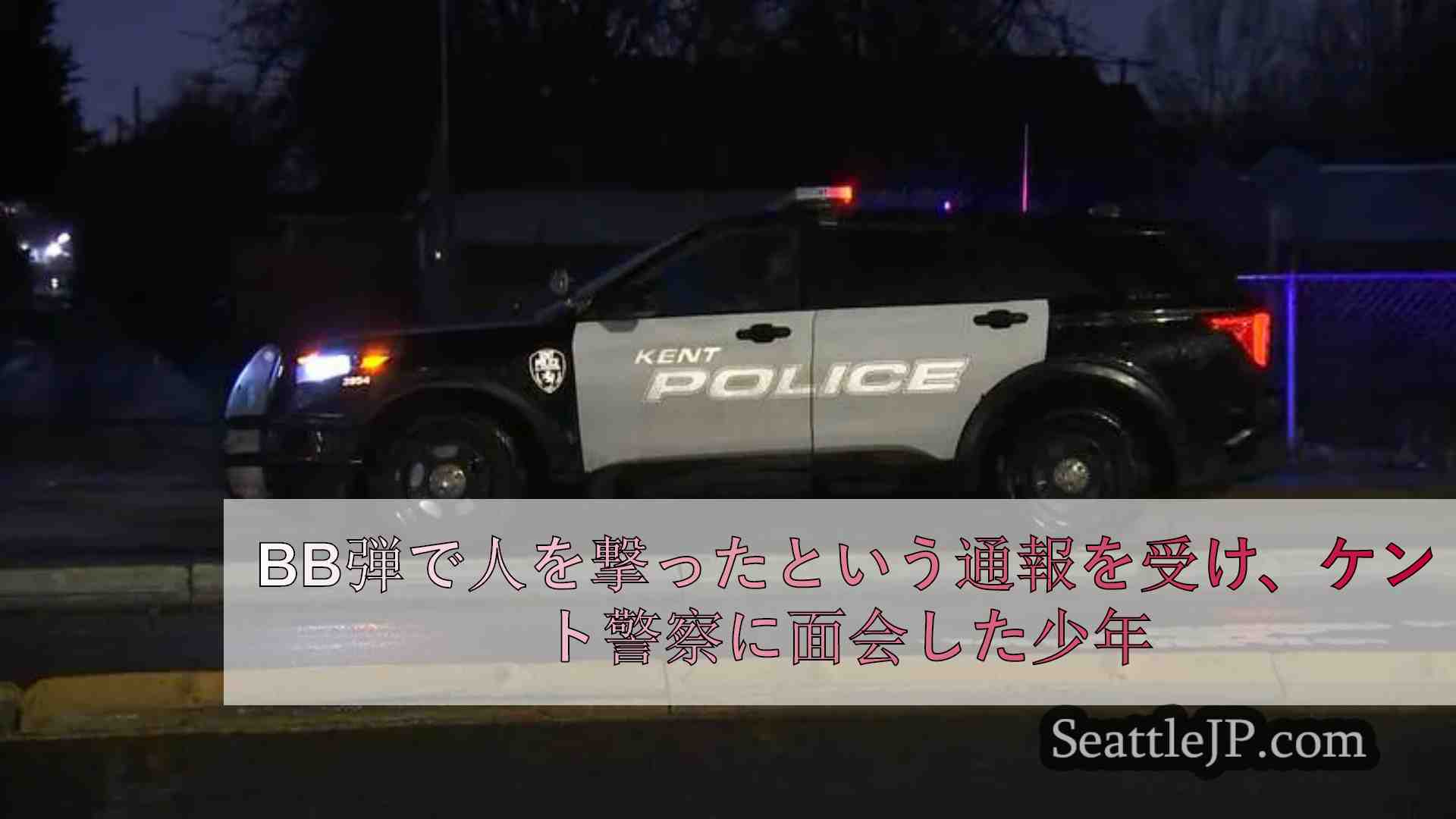 BB弾で人を撃ったという通報を受け、ケント警察に面会した少年