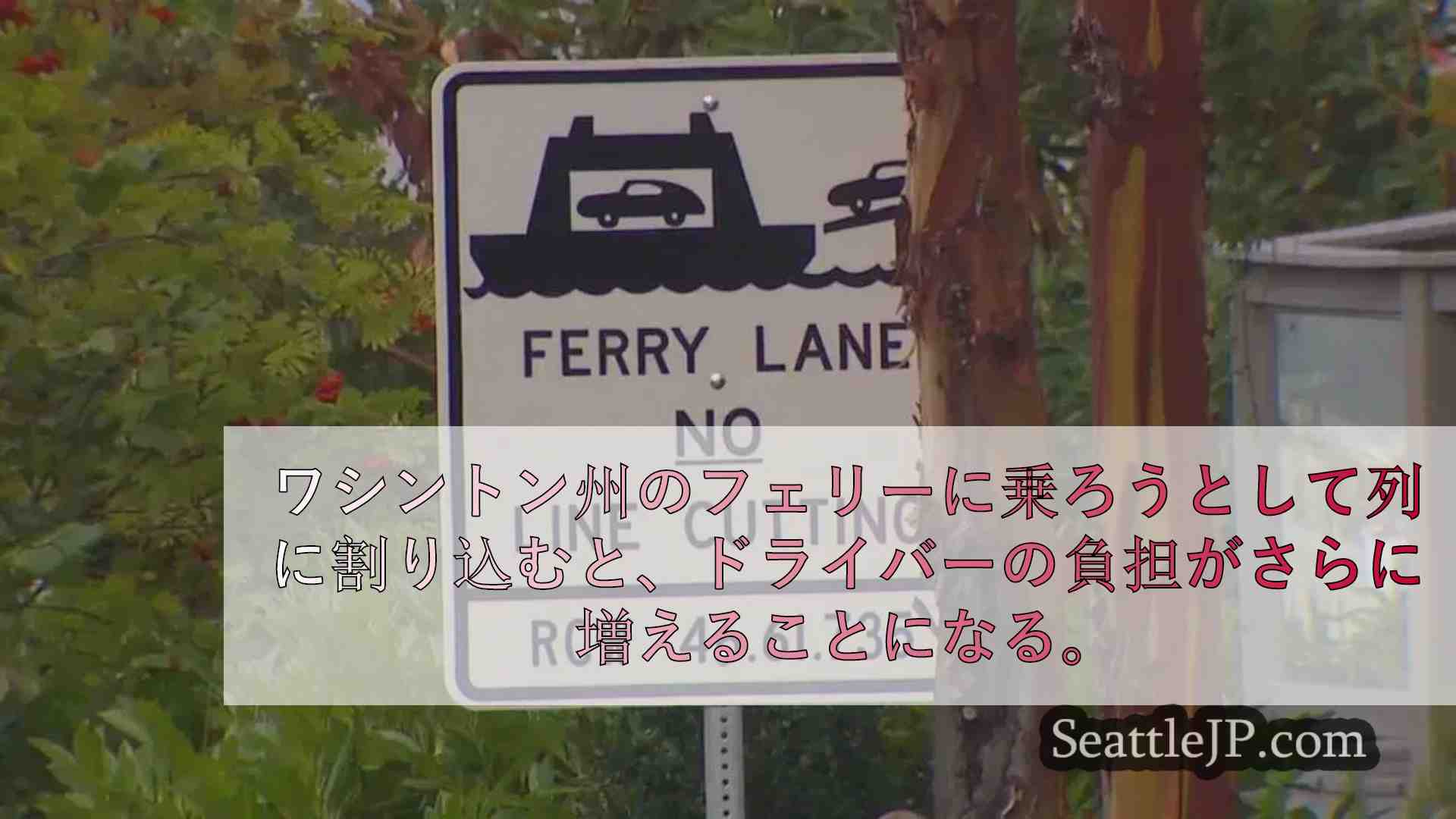ワシントン州パトロール隊、フェリーターミナルでのラインカット取締りを強化