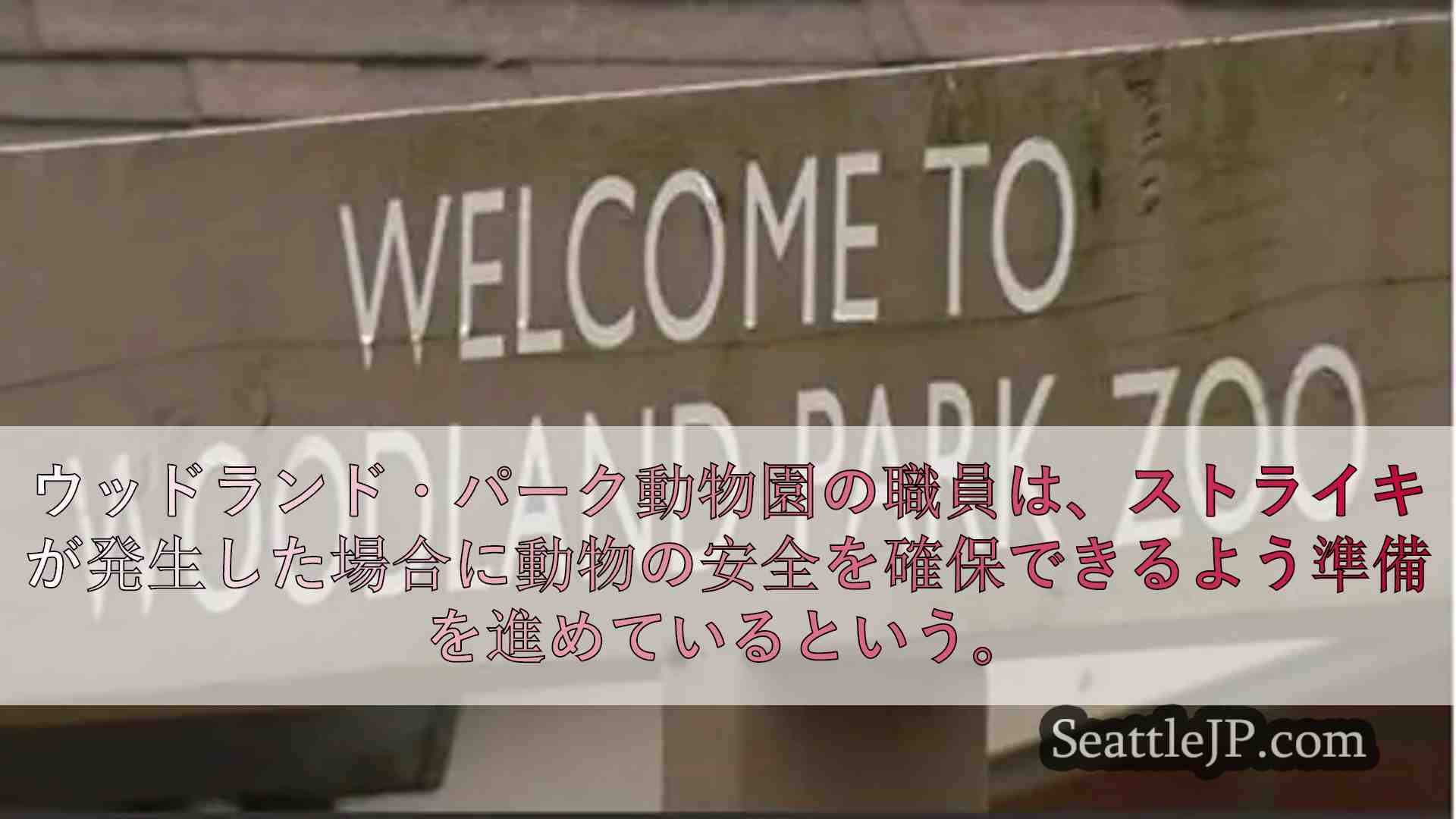 ウッドランド・パーク動物園労働者、接触交渉不成立で火曜日にピケを計画