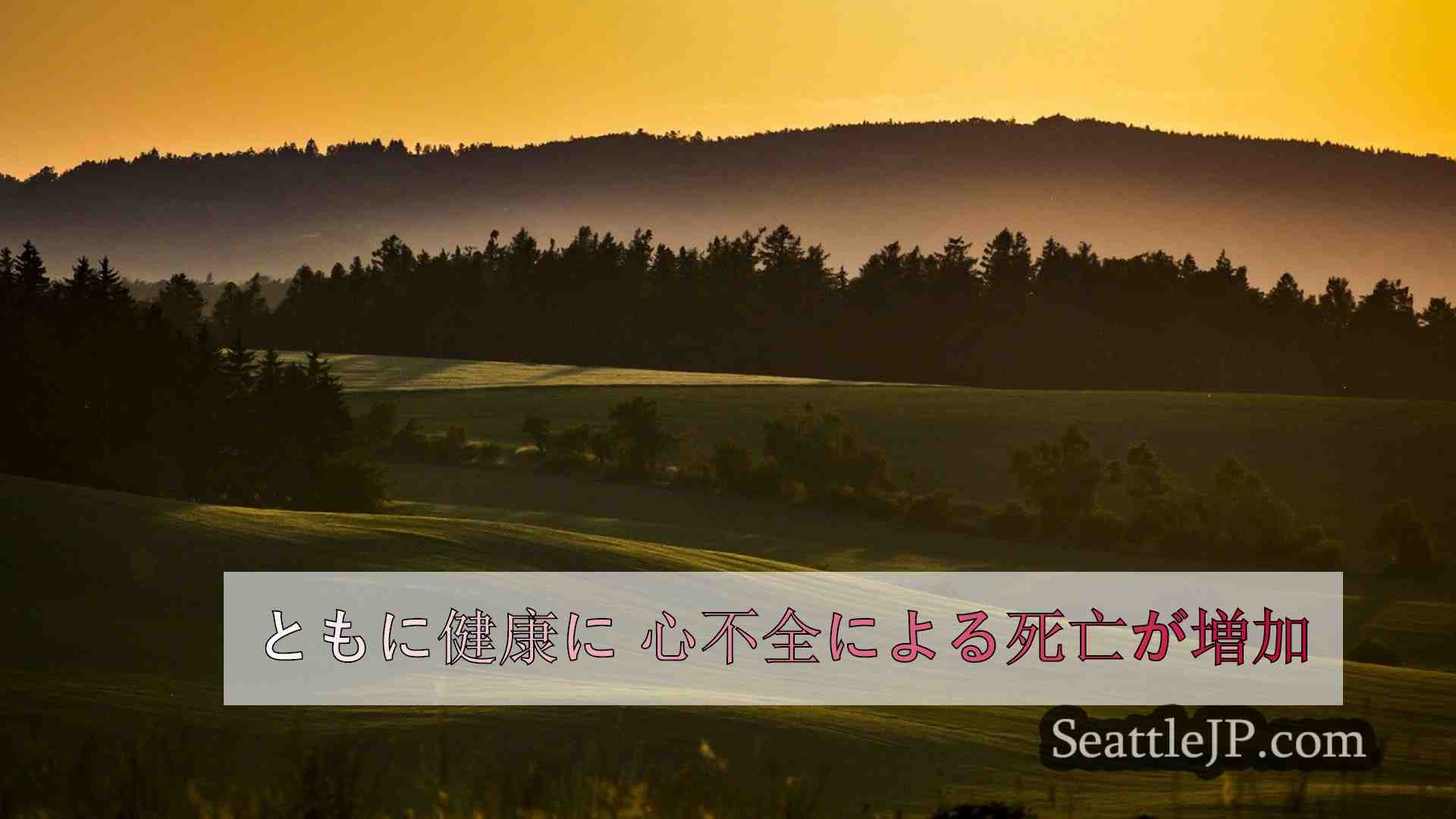 ともに健康に 心不全による死亡が増加