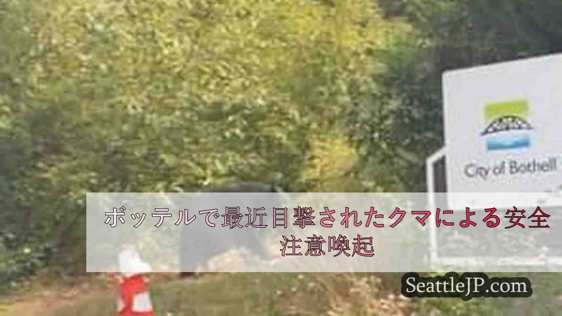 ボッテルで最近目撃されたクマによる安全注意喚起
