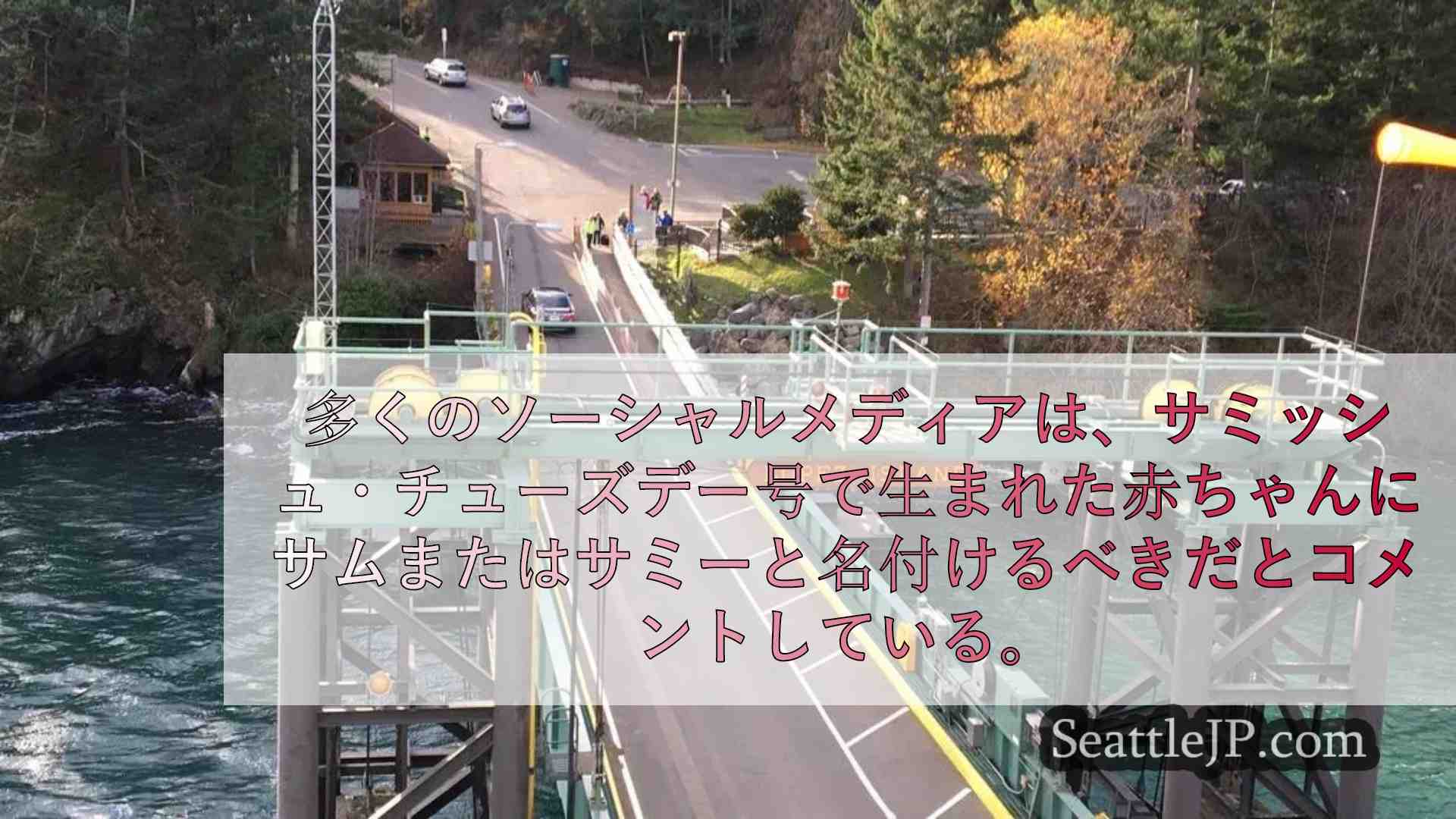 船上の赤ちゃん： ワシントン州のフェリーで女性が出産