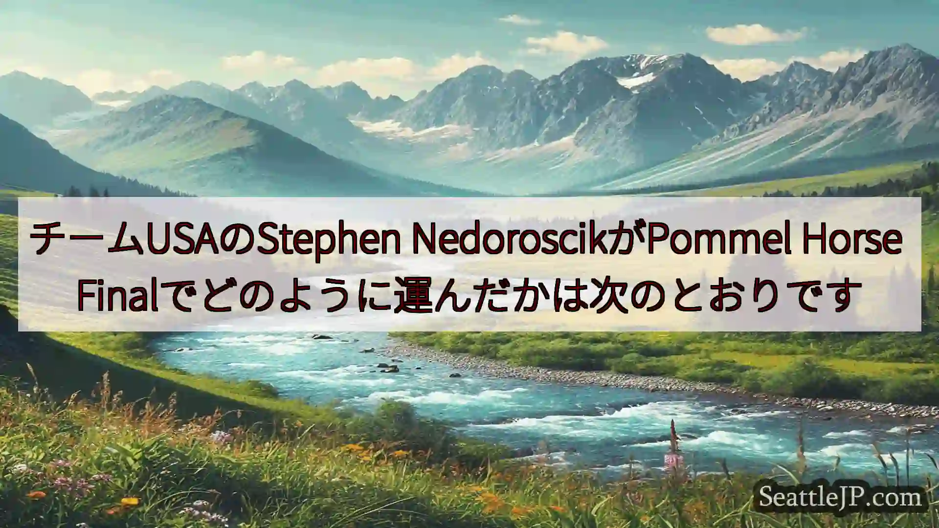 シアトルニュース チームUSAのStephen NedoroscikがPommel