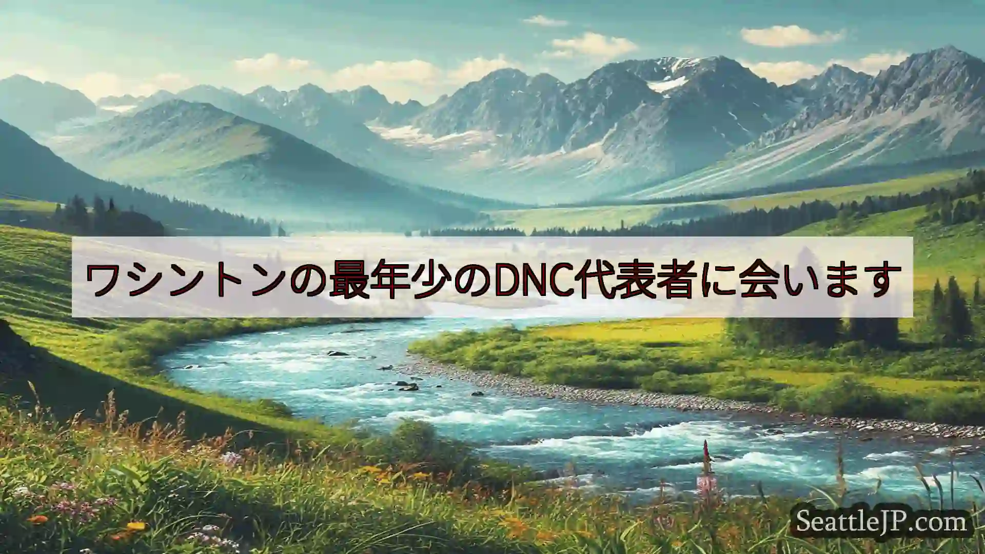 シアトルニュース ワシントンの最年少のDNC代表者に会います
