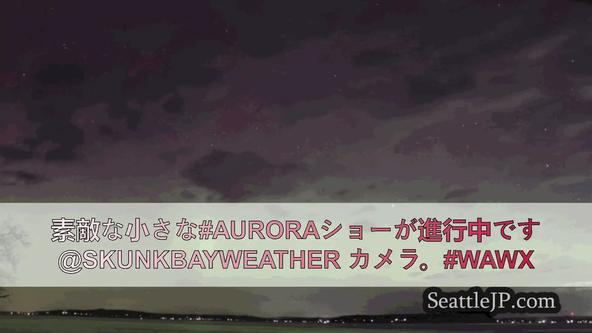 シアトル 天気ニュース 素敵な小さな#auroraショーが進行中です