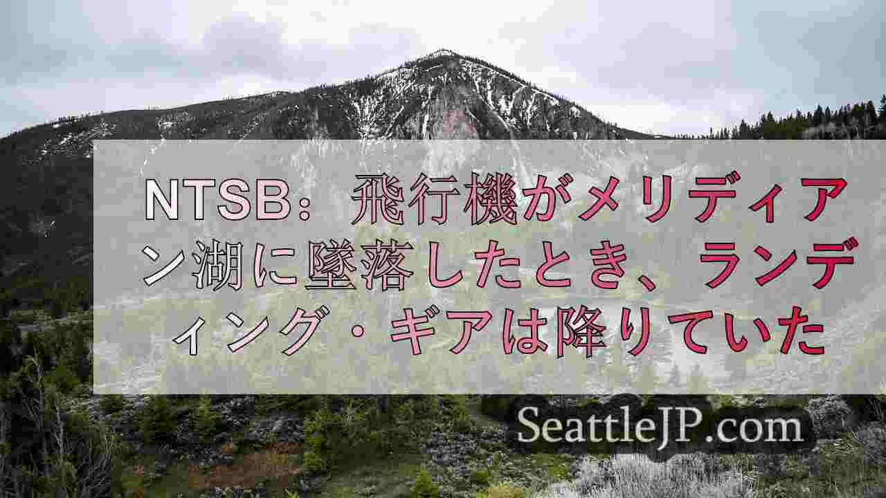 NTSB：飛行機がメリディアン湖に墜落したとき、ランディング・ギアは降りていた