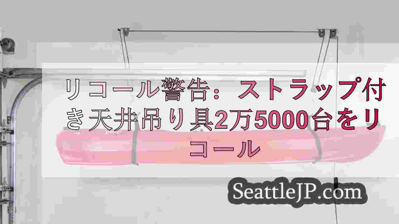 リコール警告：ストラップ付き天井吊り具2万5000台をリコール