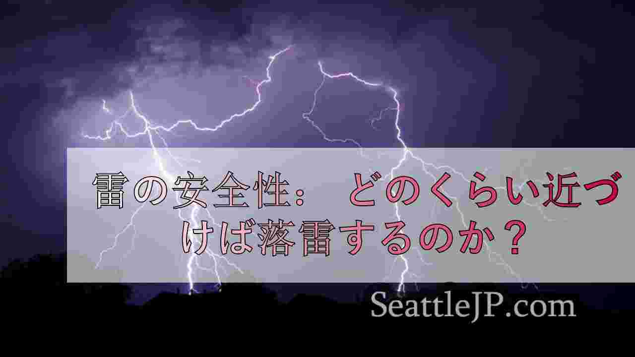 雷の安全性： どのくらい近づけば落雷するのか？