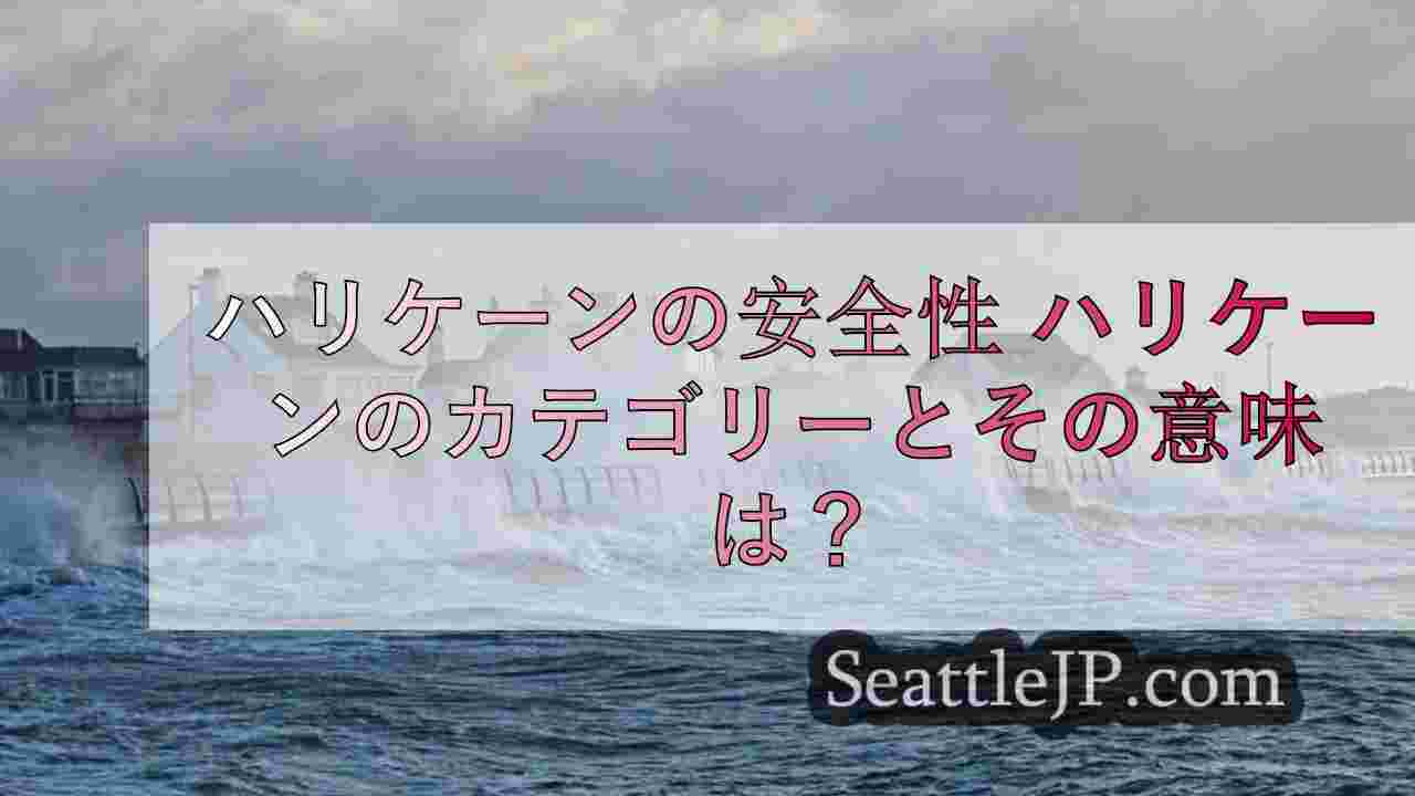 ハリケーンの安全性 ハリケーンのカテゴリーとその意味は？