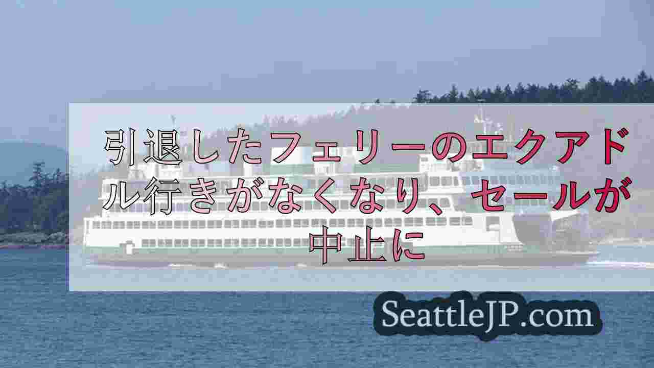 引退したフェリーのエクアドル行きがなくなり、セールが中止に
