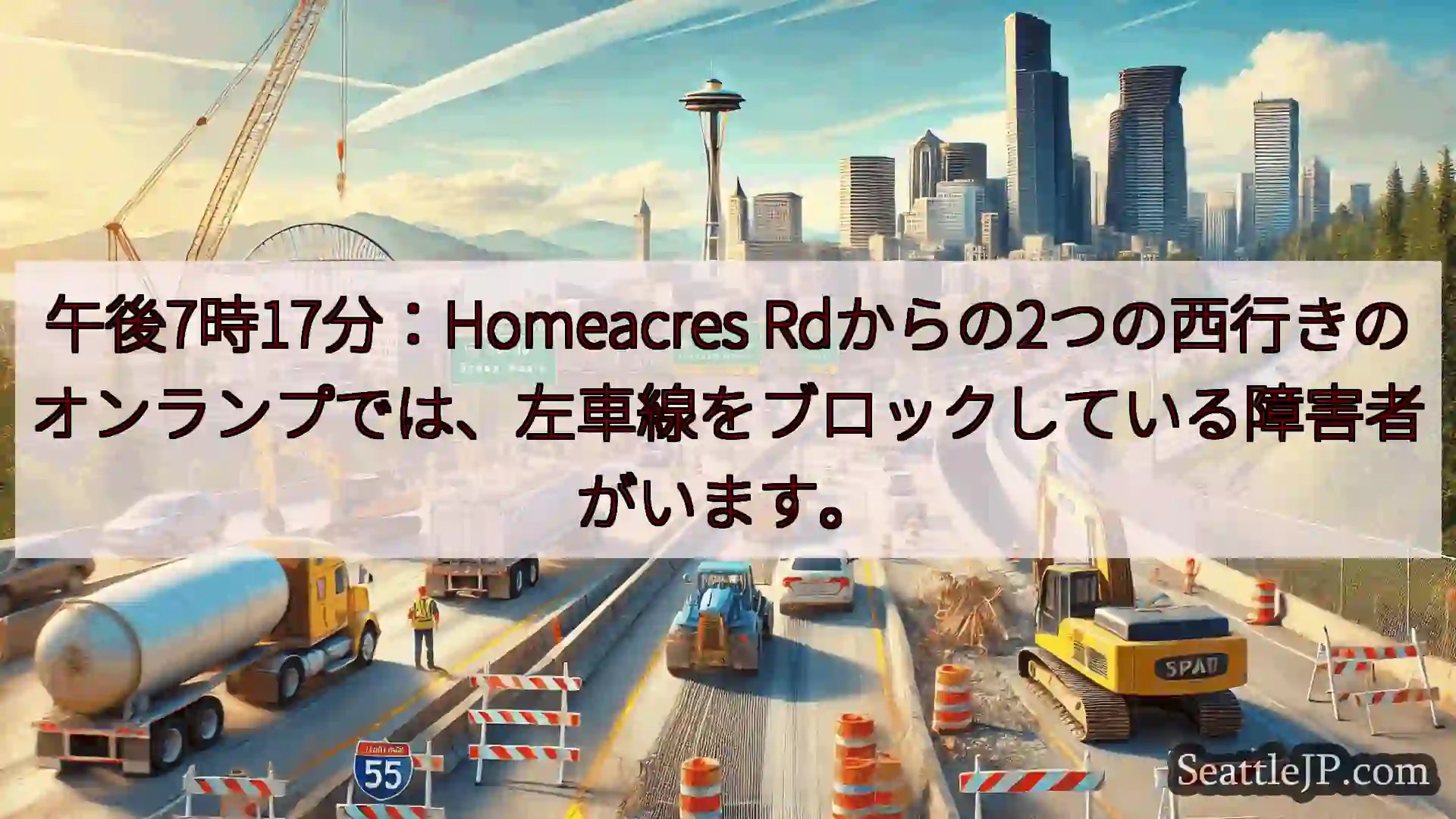 シアトル交通ニュース 午後7時17分：Homeacres