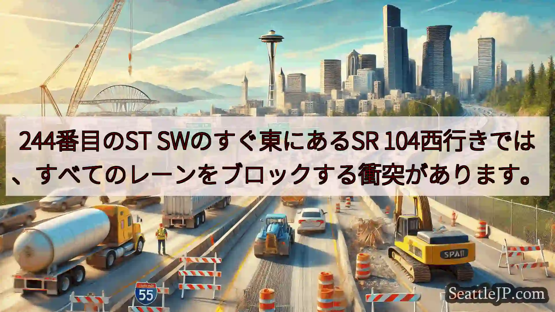 シアトル交通ニュース 244番目のST SWのすぐ東にあるSR