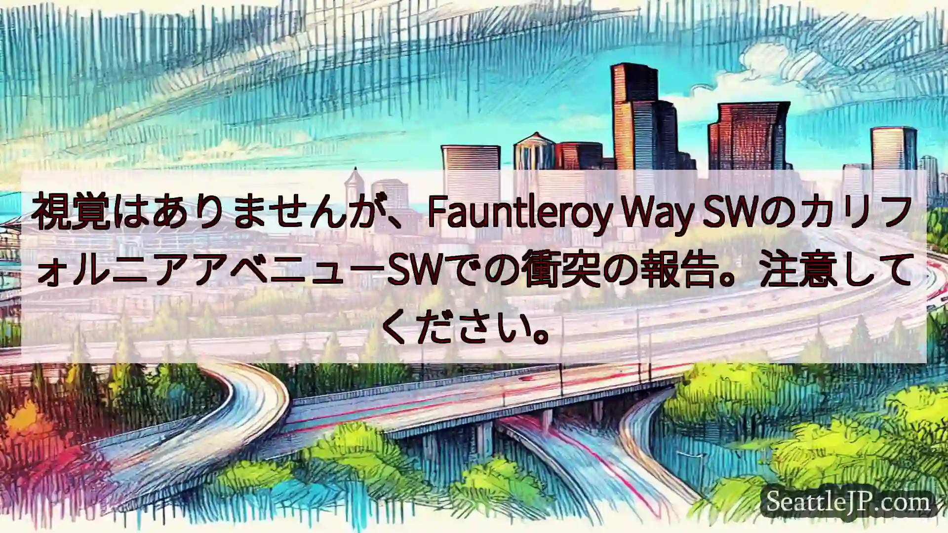 シアトル交通ニュース 視覚はありませんが、Fauntleroy Way