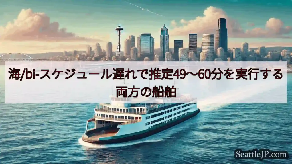 シアトルフェリーニュース 海/bi-スケジュール遅れで推定49〜60分を実行する両方の船舶htt