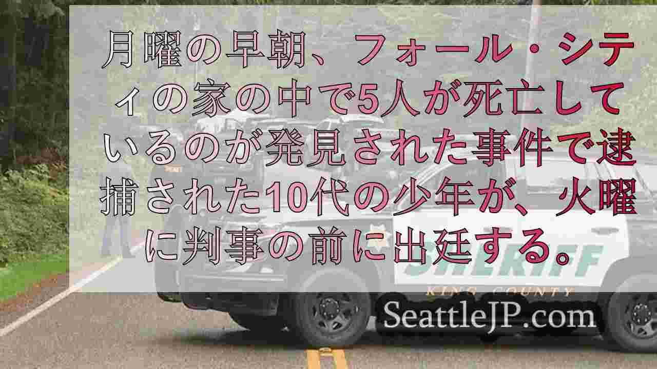 フォールシティで5人を殺害した罪に問われているティーンエイジャーが火曜日に出廷す