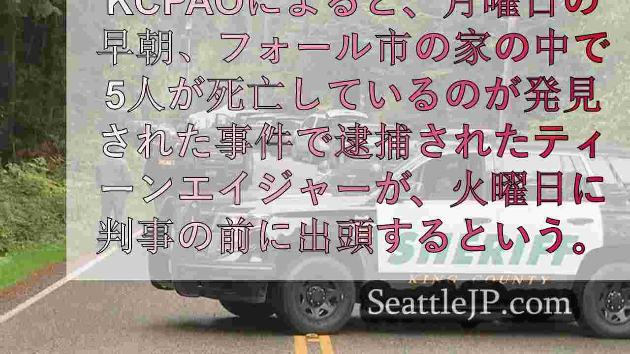 5人死亡事件で逮捕された少年、火曜日の初公判で裁判官と面会へ