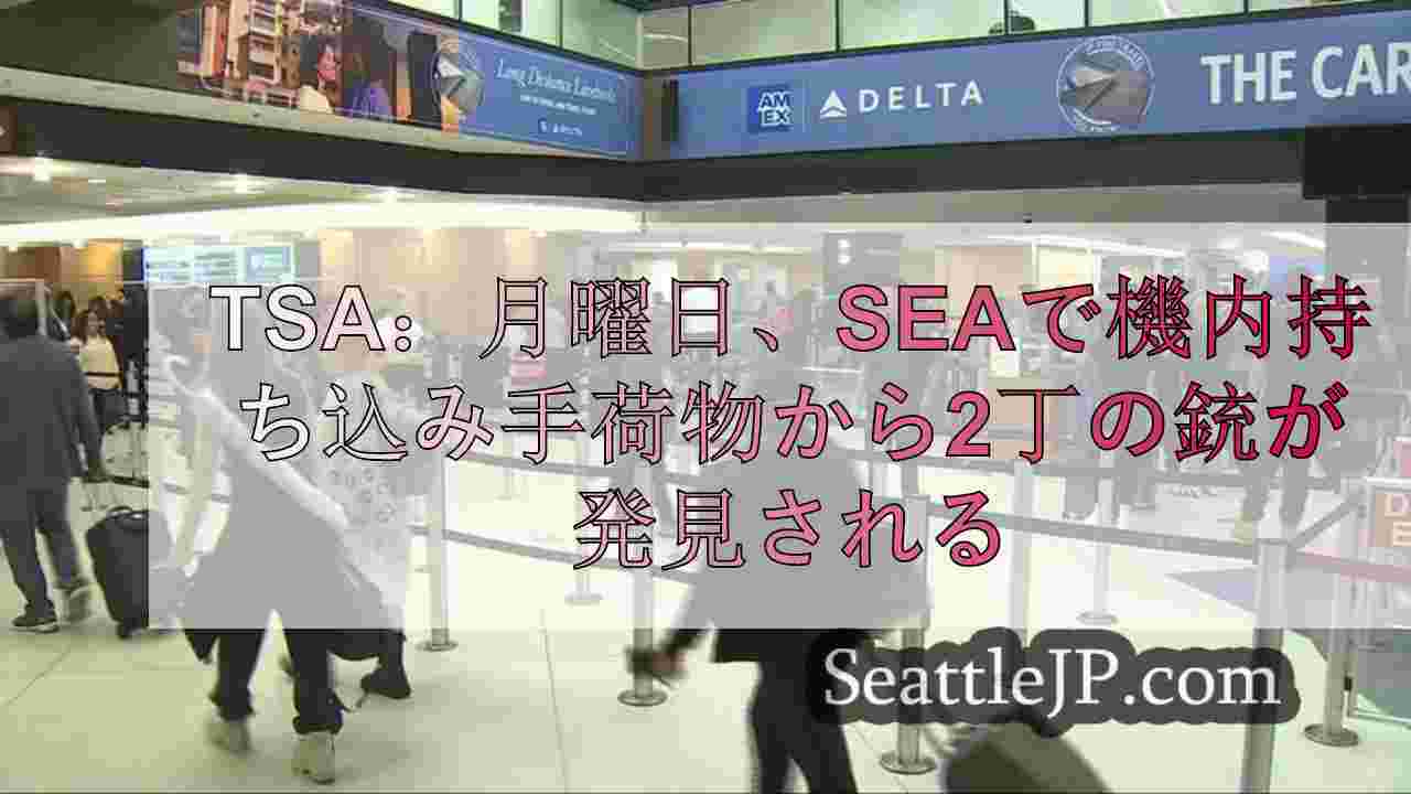 TSA：月曜日、SEAで機内持ち込み手荷物から2丁の銃が発見される