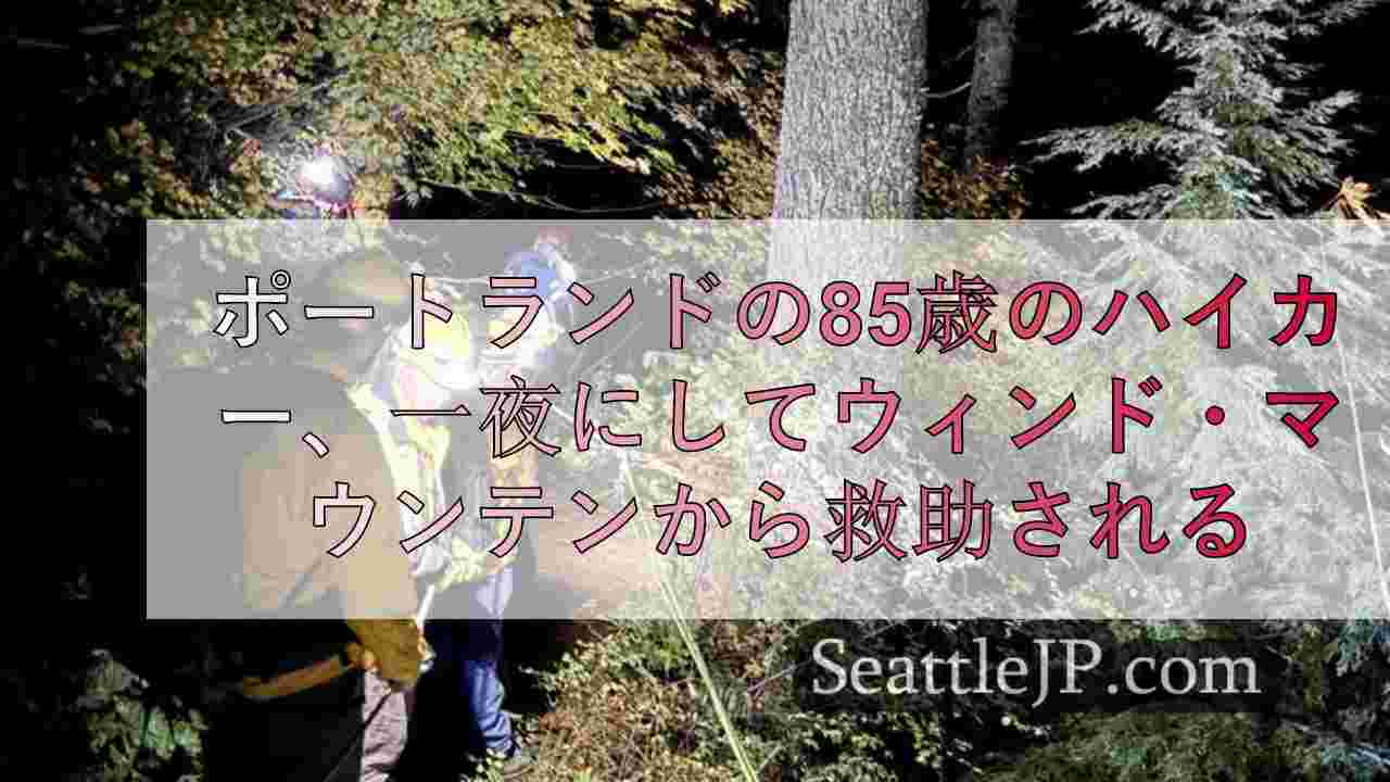 ポートランドの85歳のハイカー、一夜の捜索の末、ウィンド・マウンテンから救出され