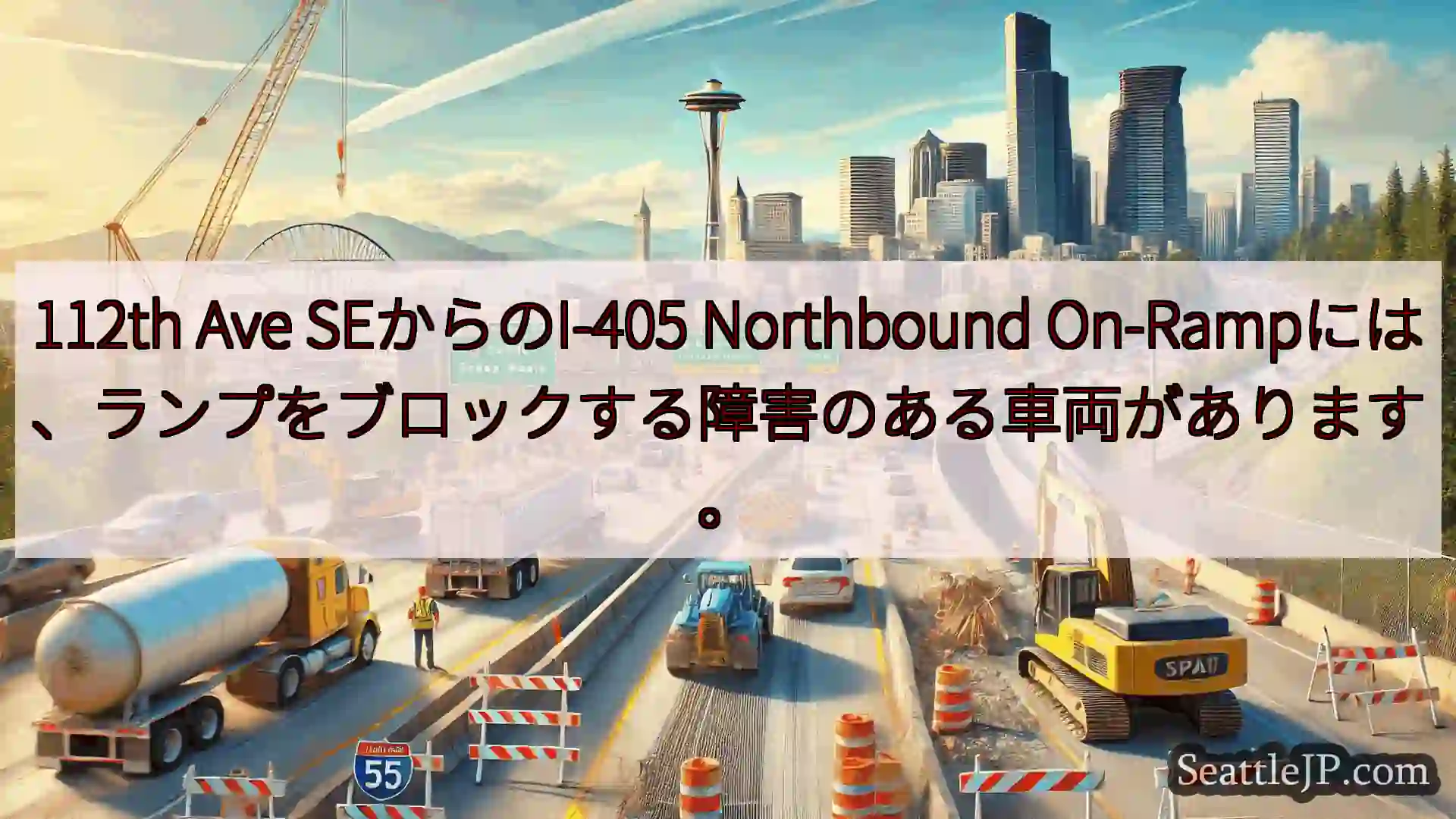 シアトル交通ニュース 112th Ave SEからのI-405 Northbound