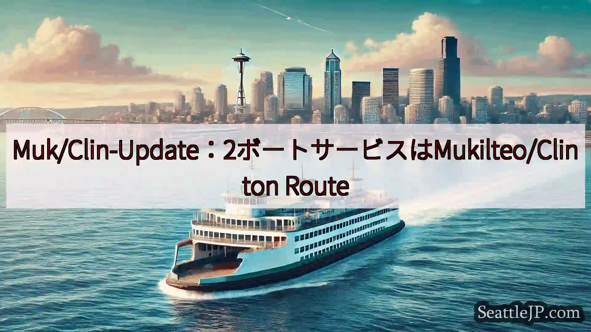 シアトルフェリーニュース Muk/Clin-Update：2ボートサービスはMukilteo/C