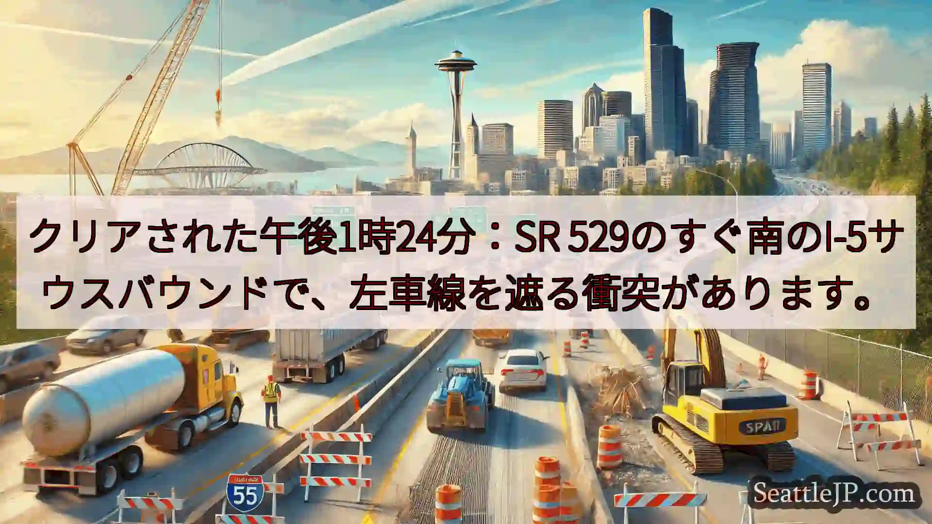 シアトル交通ニュース クリアされた午後1時24分：SR