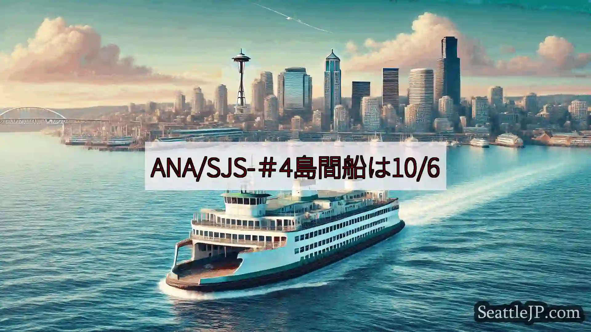 シアトルフェリーニュース ANA/SJS-＃4島間船は10/6