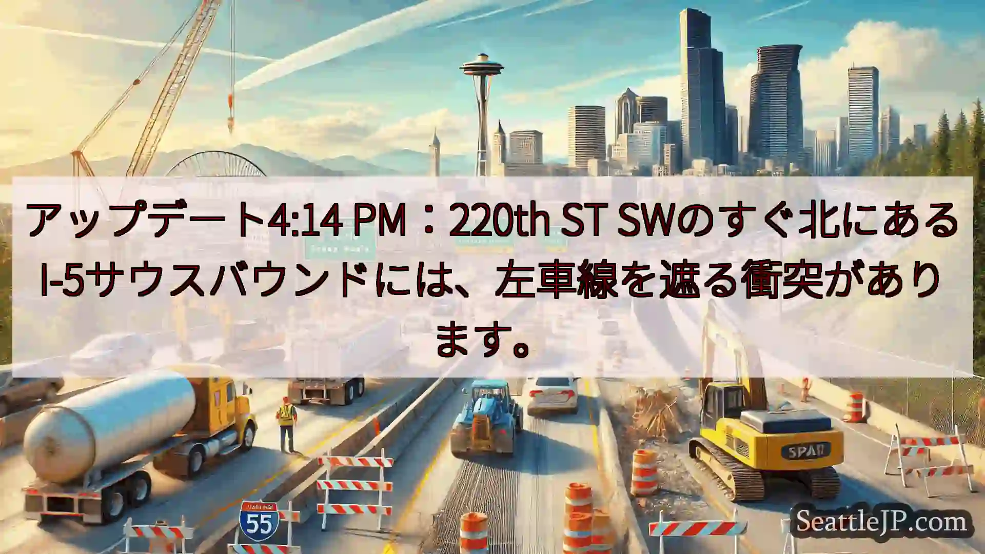 シアトル交通ニュース アップデート4:14 PM：220th ST