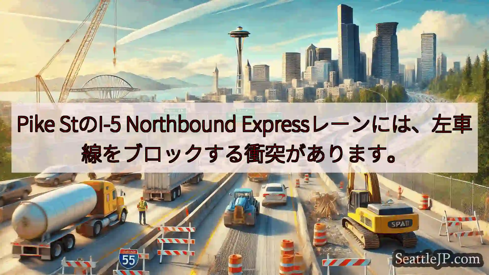 シアトル交通ニュース Pike StのI-5 Northbound