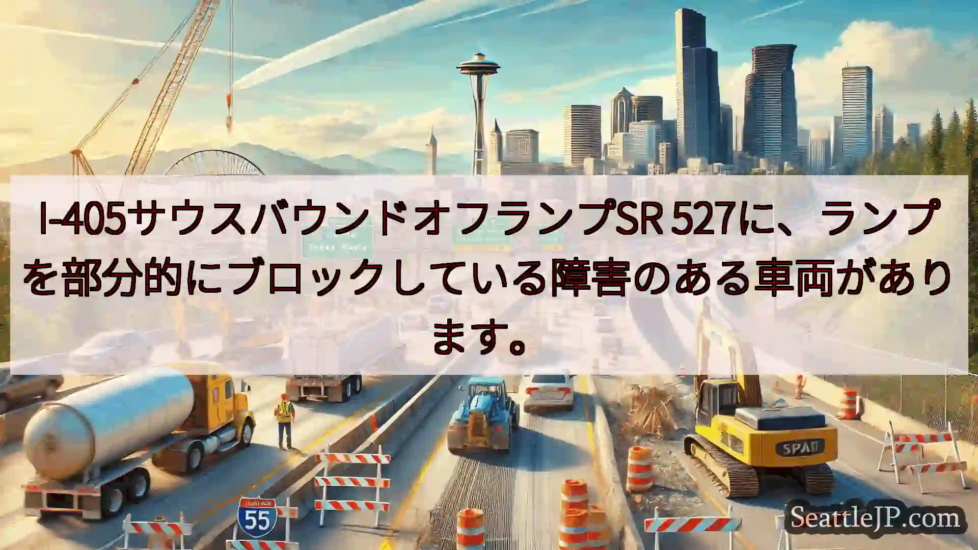 シアトル交通ニュース I-405サウスバウンドオフランプSR