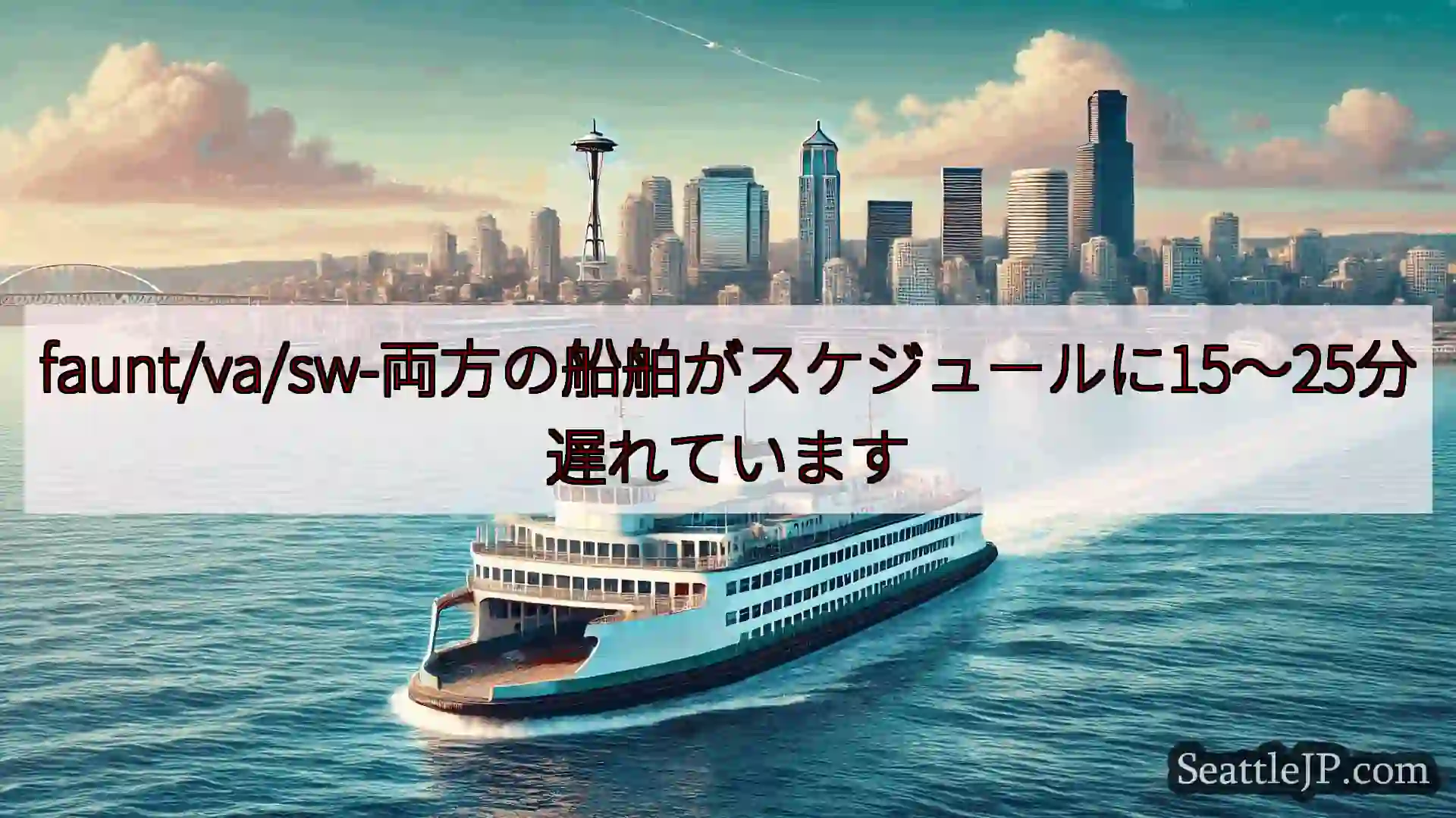 シアトルフェリーニュース faunt/va/sw-両方の船舶がスケジュールに15〜25分遅れてい