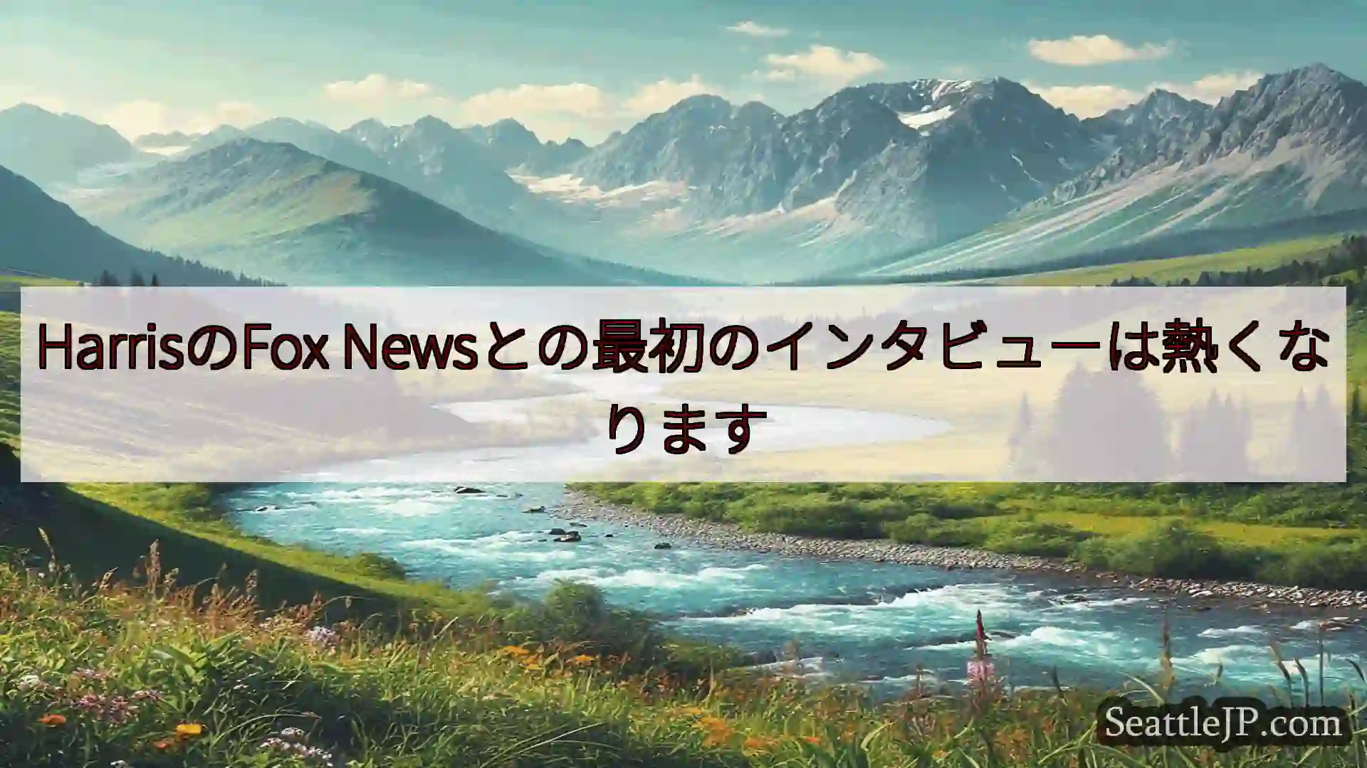 シアトルニュース HarrisのFox Newsとの最初のインタビューは熱くなります