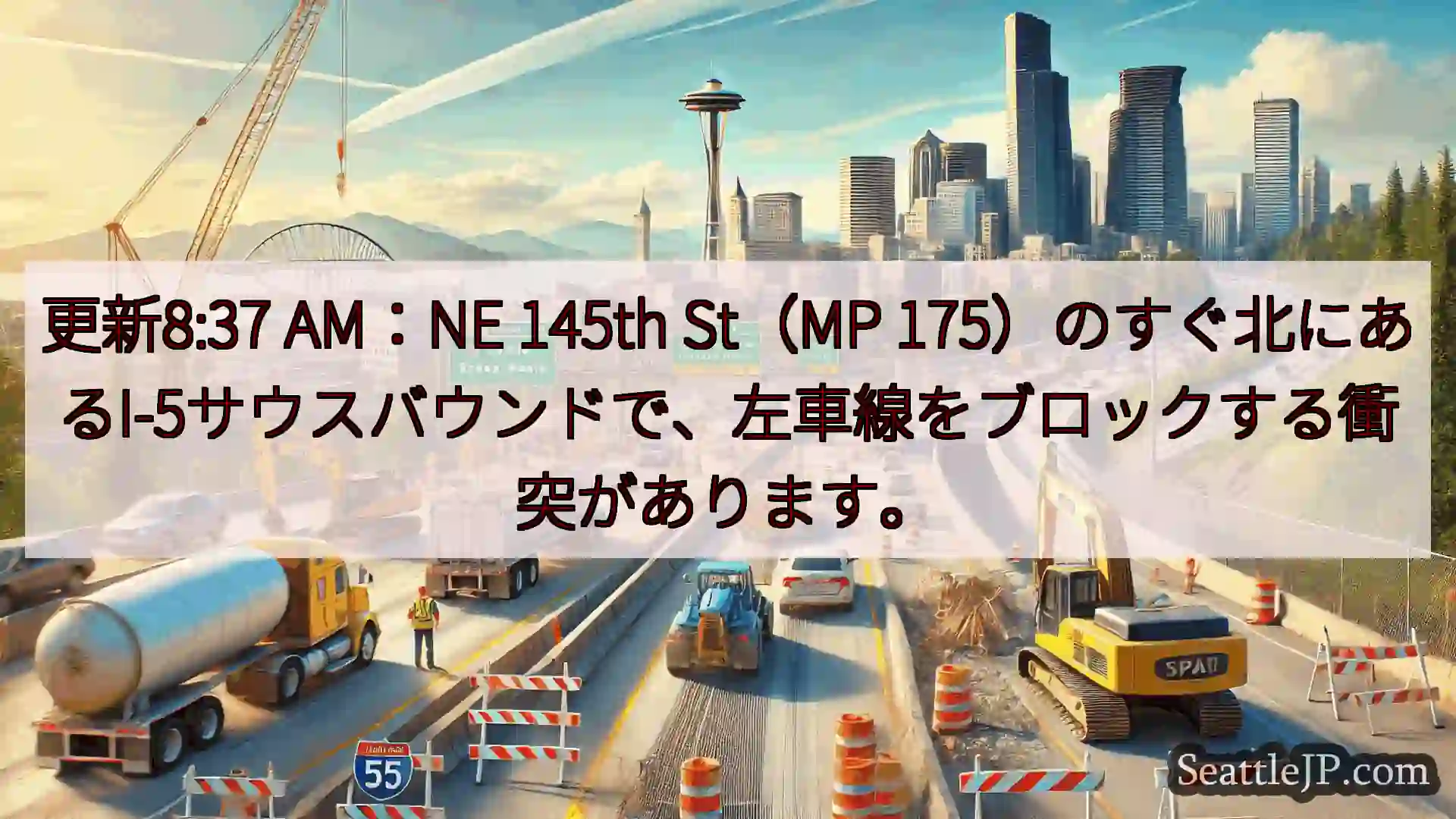 シアトル交通ニュース 更新8:37 AM：NE 145th St（MP