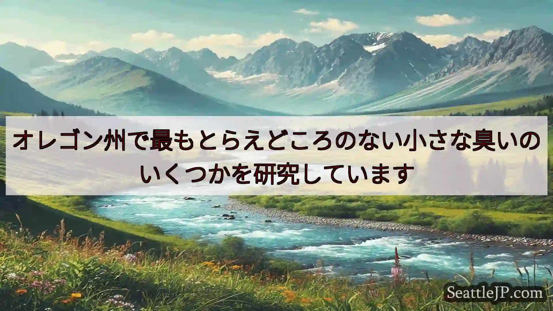 シアトルニュース オレゴン州で最もとらえどころのない小さな臭いのいくつかを研究しています