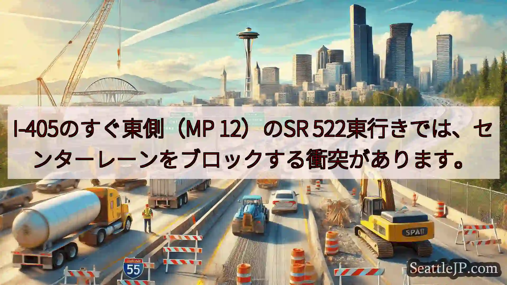 シアトル交通ニュース I-405のすぐ東側（MP 12）のSR