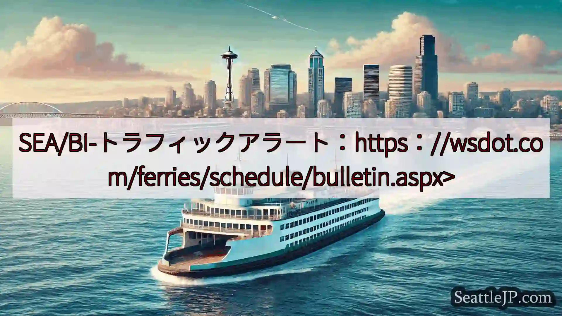 シアトルフェリーニュース SEA/BI-トラフィックアラート：https：//wsdot.com