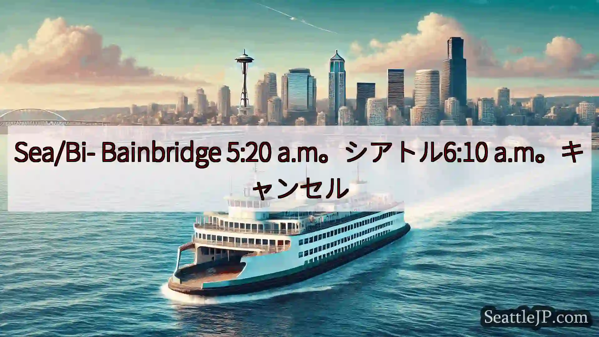 シアトルフェリーニュース Sea/Bi- Bainbridge 5:20