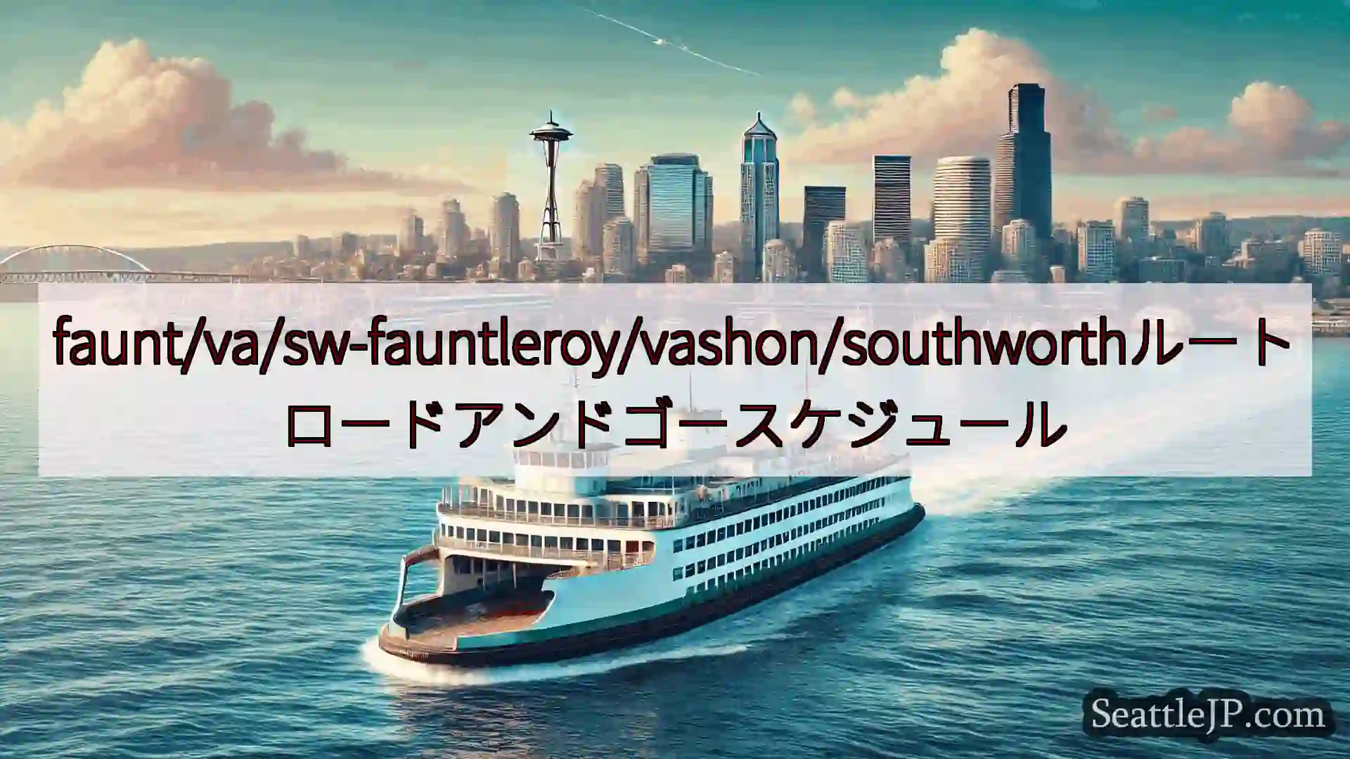 シアトルフェリーニュース faunt/va/sw-fauntleroy/vashon/south