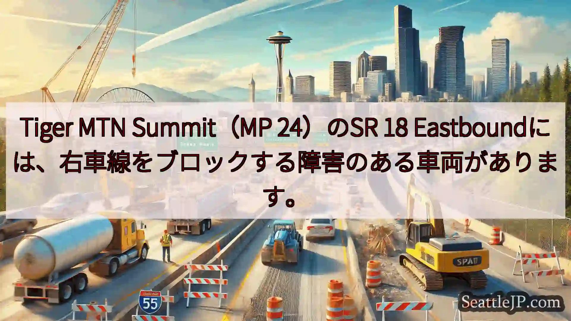 シアトル交通ニュース Tiger MTN Summit（MP 24）のSR 18