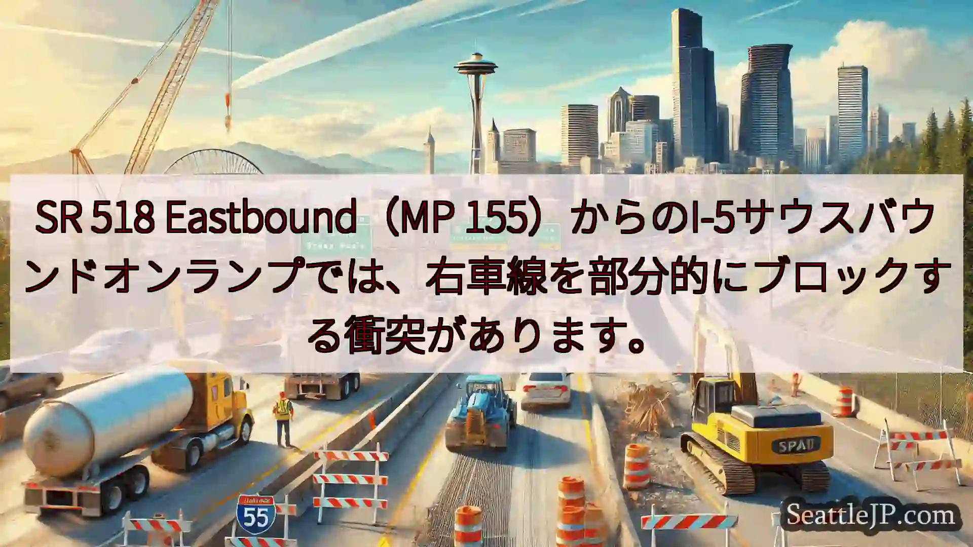 シアトル交通ニュース SR 518 Eastbound（MP