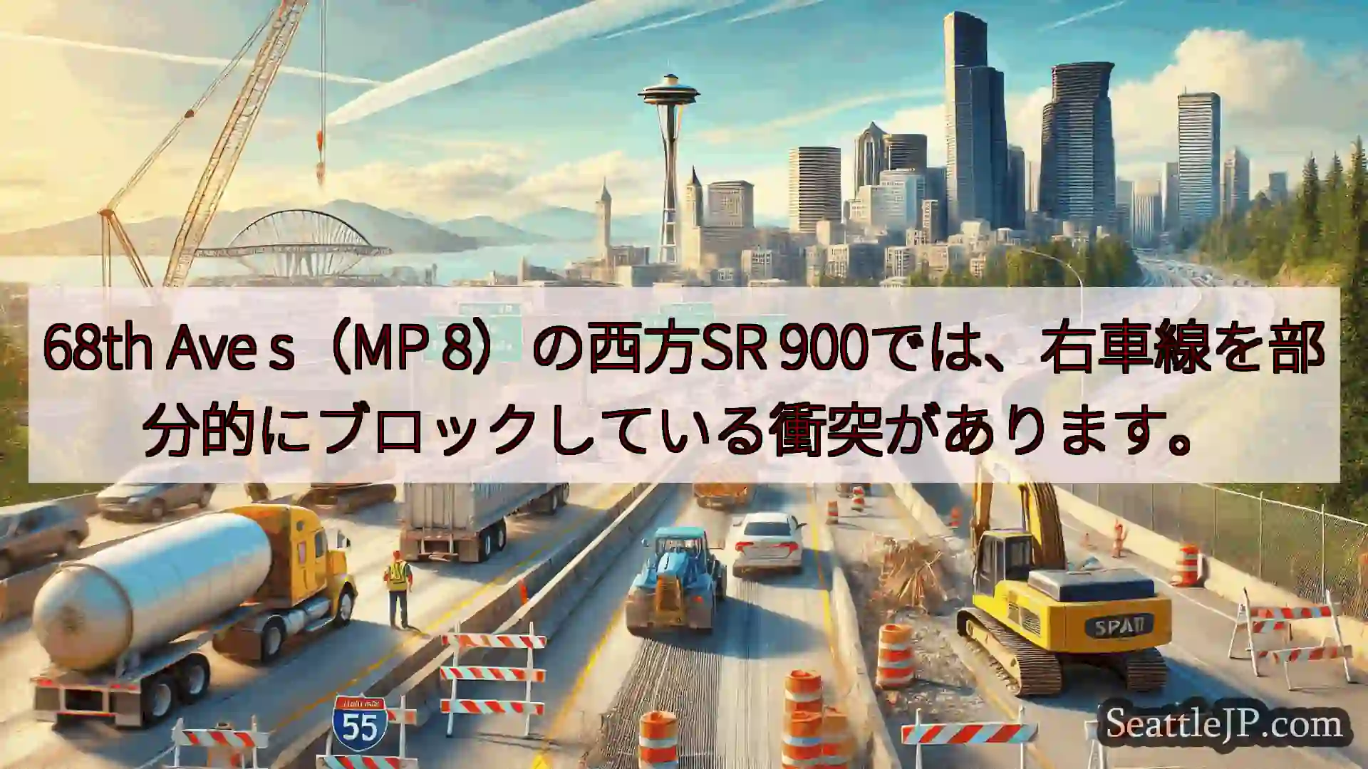 シアトル交通ニュース 68th Ave s（MP 8）の西方SR