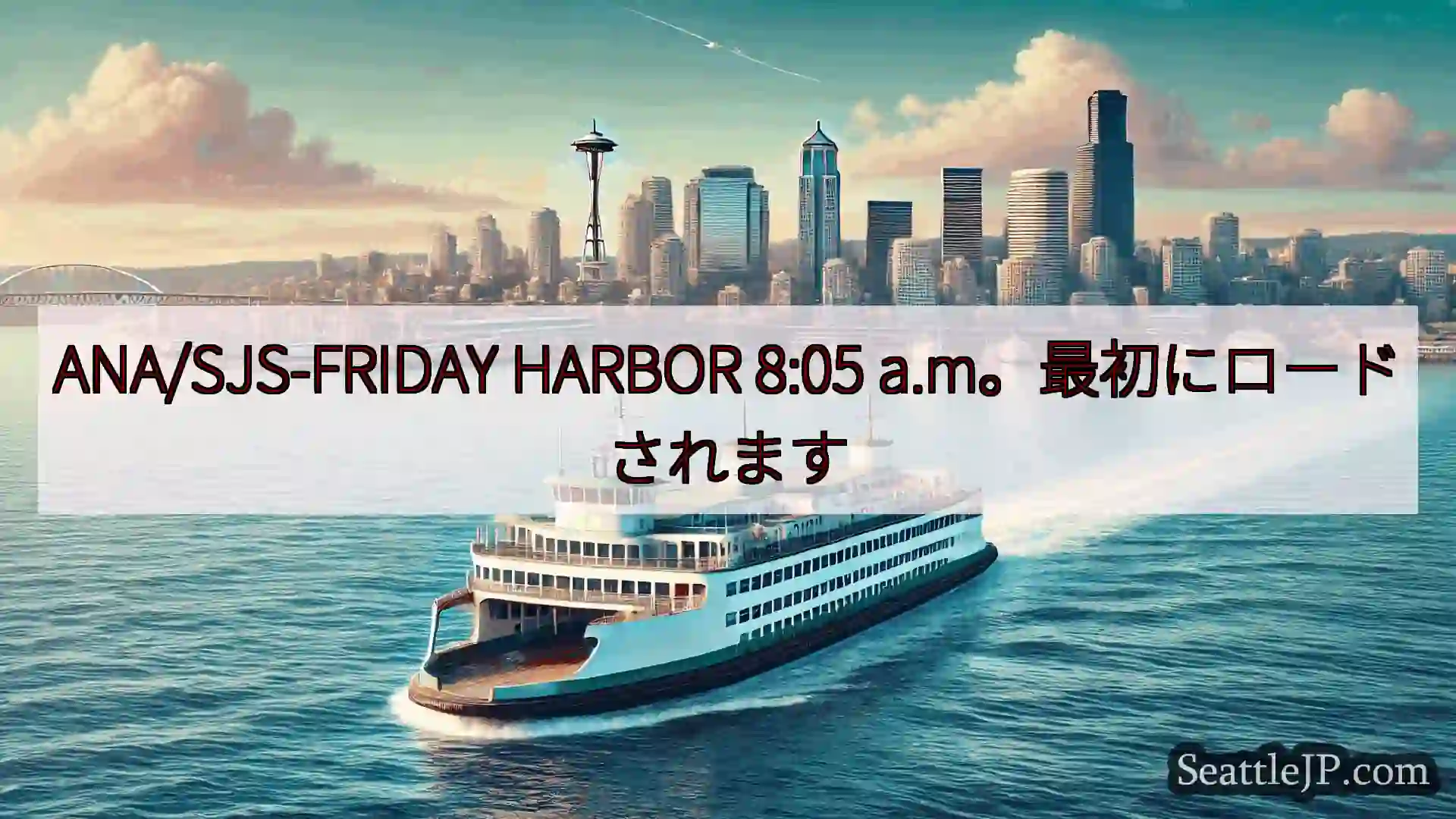 シアトルフェリーニュース ANA/SJS-FRIDAY HARBOR 8:05
