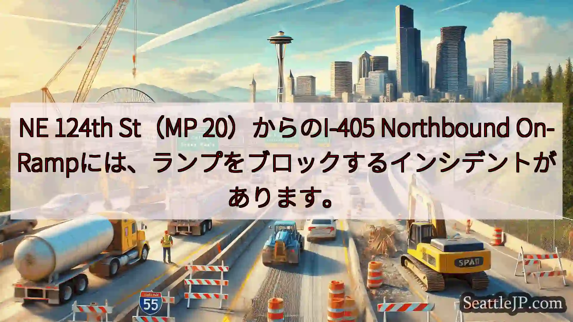 シアトル交通ニュース NE 124th St（MP 20）からのI-405