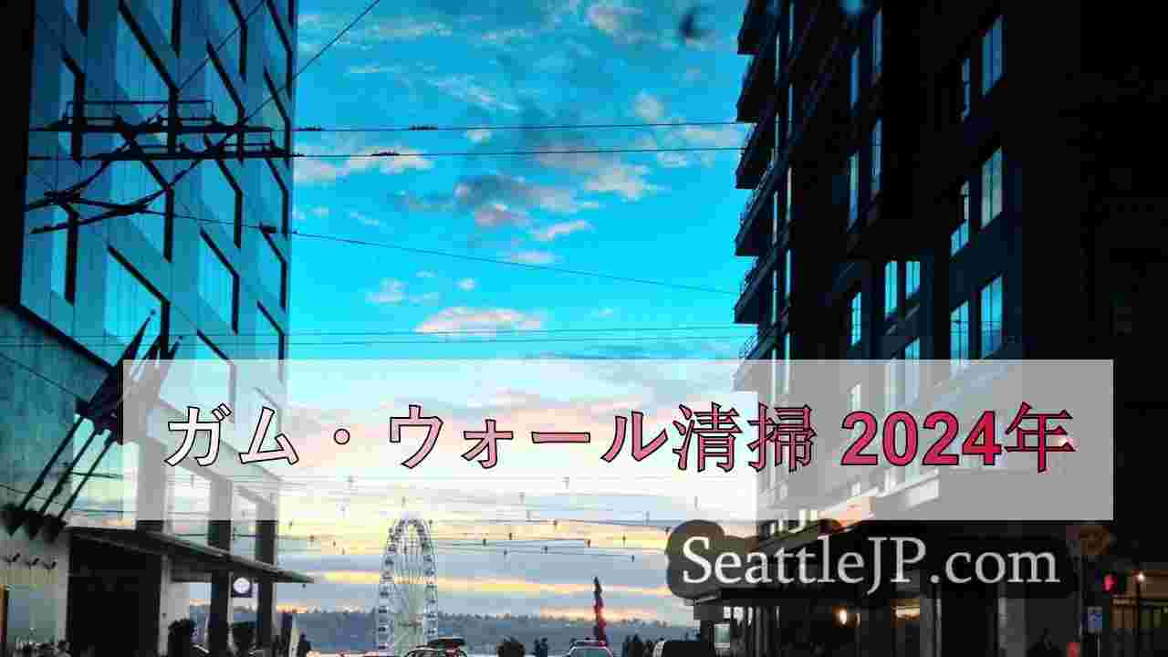 シアトルのガム・ウォール、2019年以来のクリーニングを実施