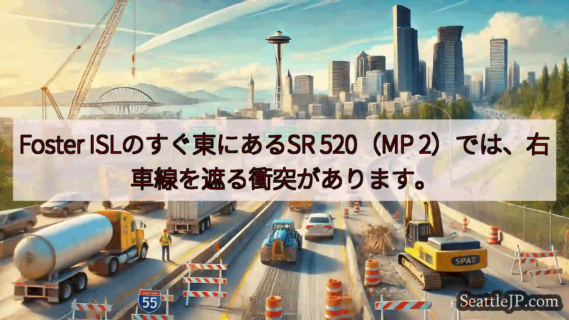 シアトル交通ニュース Foster ISLのすぐ東にあるSR 520（MP