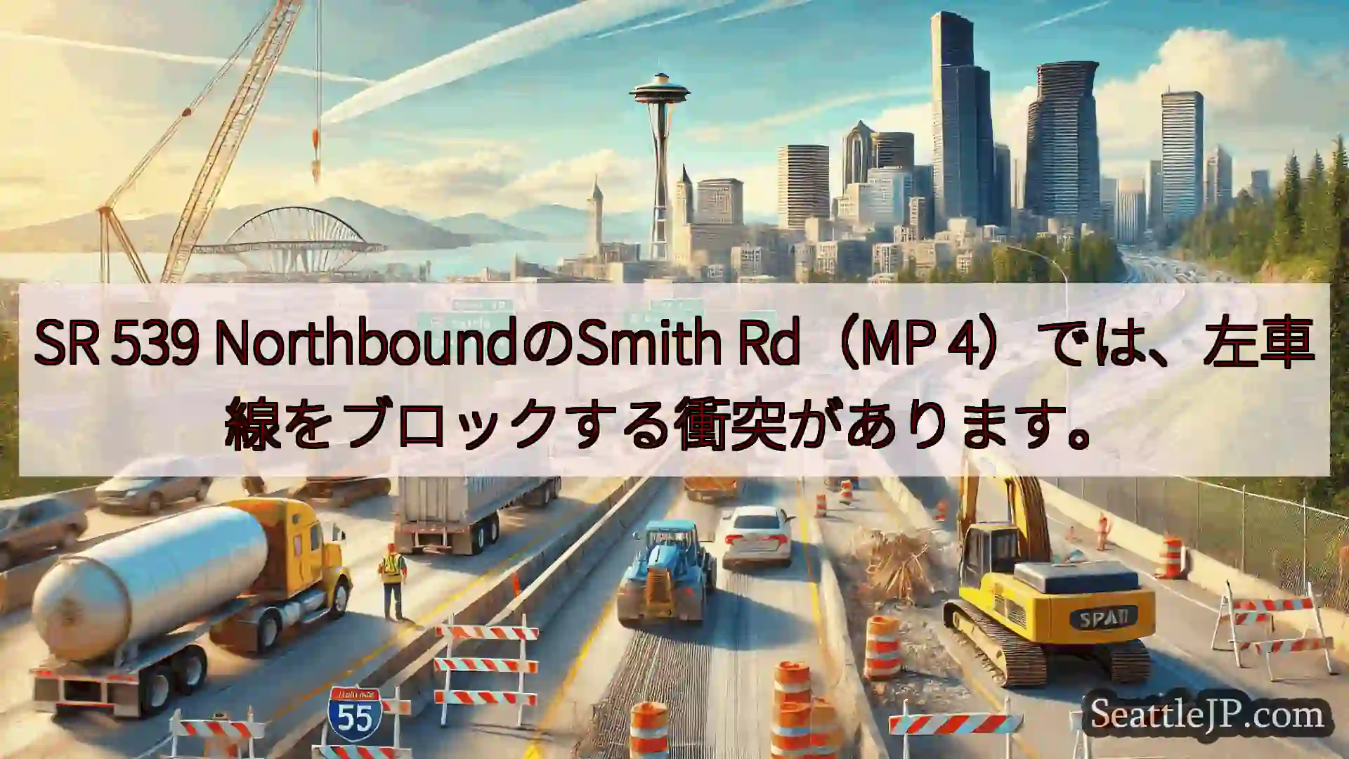 シアトル交通ニュース SR 539 NorthboundのSmith Rd（MP