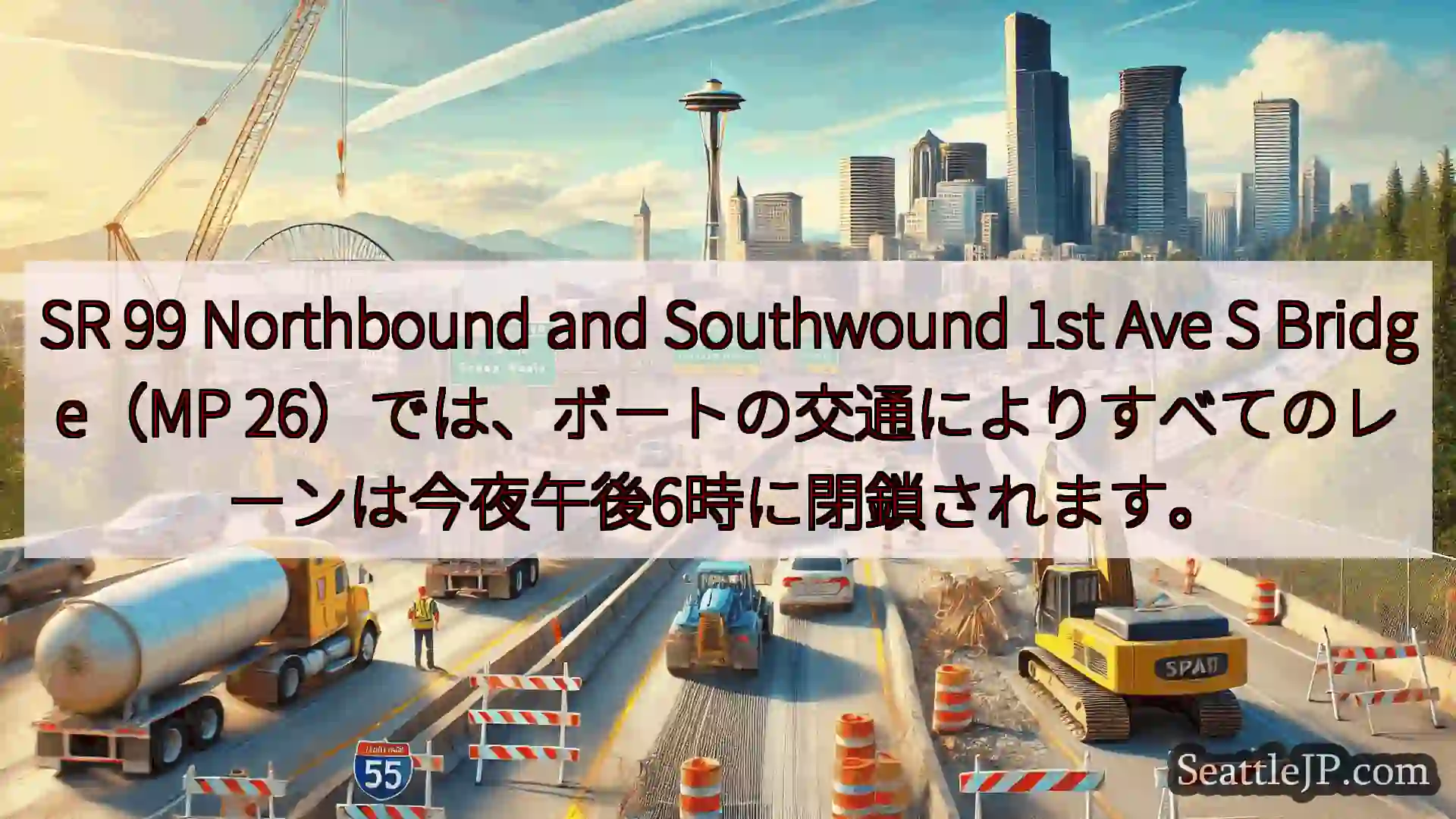 シアトル交通ニュース SR 99 Northbound and Southwound