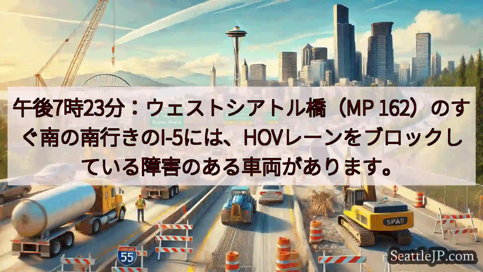 シアトル交通ニュース 午後7時23分：ウェストシアトル橋（MP