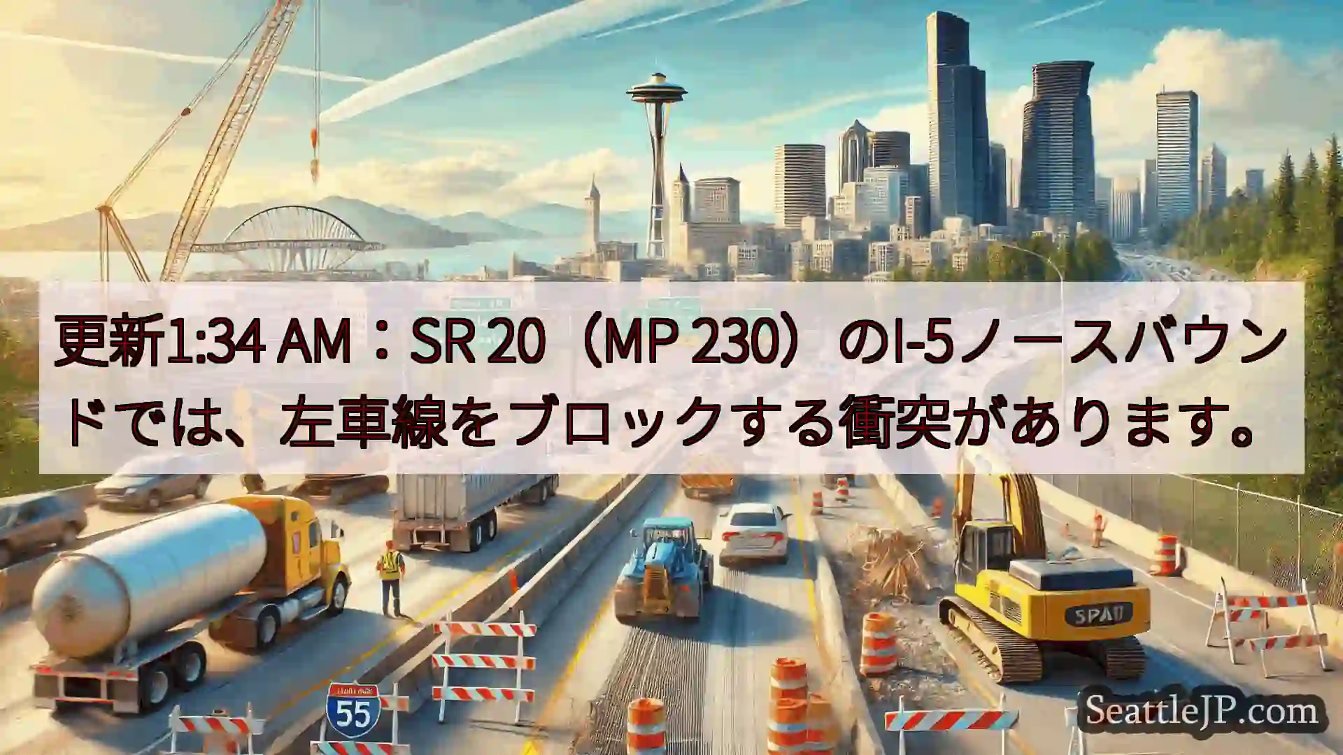 シアトル交通ニュース 更新1:34 AM：SR 20（MP