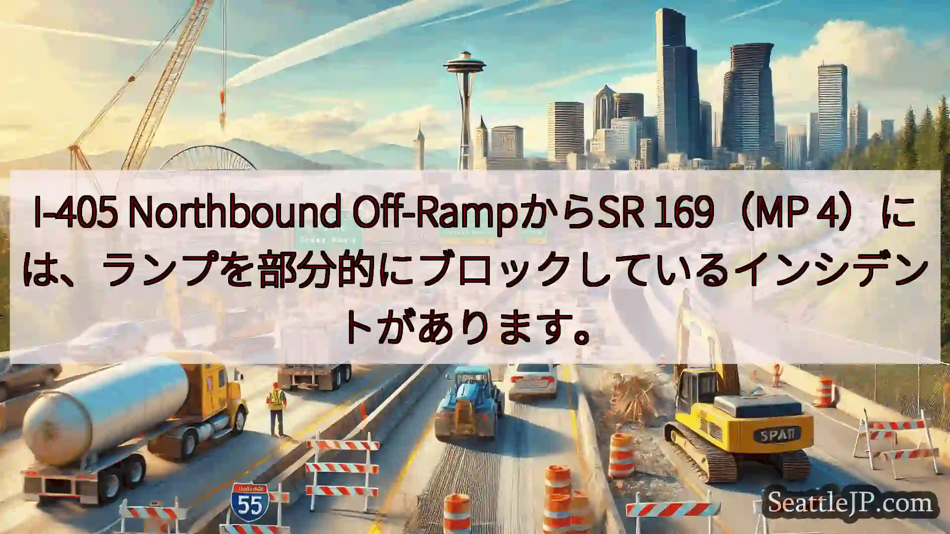 シアトル交通ニュース I-405 Northbound Off-RampからSR